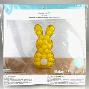 NWT Celebrate It 4FT Yellow Balloon Bunny Kit  Easter Party Decor, 75 Balloons